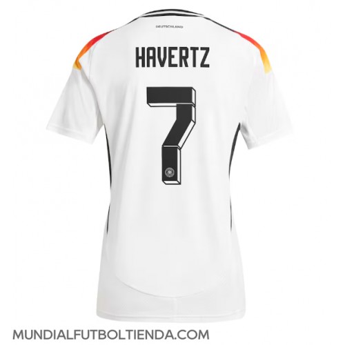 Camiseta Alemania Kai Havertz #7 Primera Equipación Replica Eurocopa 2024 para mujer mangas cortas